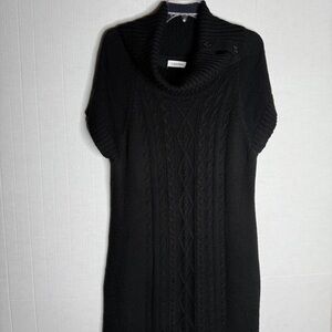 Calvin Klein Black Cowl Neck Sweater Dress